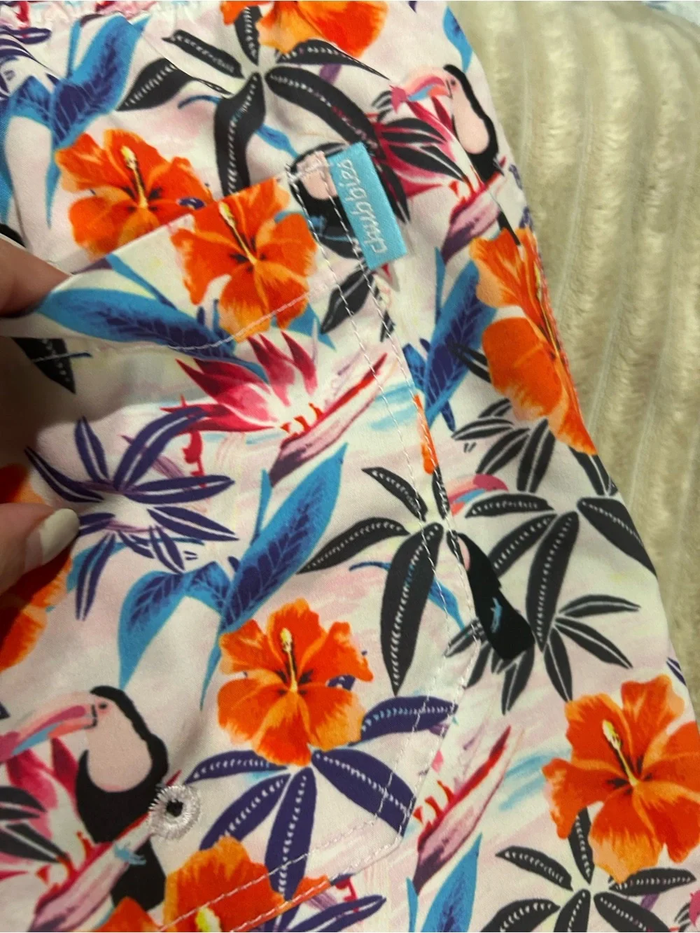 Chubbies Men's The Pool Parties Lined Swim Trunks Size M